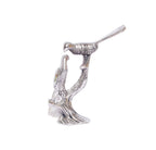 KridayKraft Love Birds Couple Kissing Sitting on Tree,Animal Showpiece for Home Decorative Statue, Gift for Boyfriend,Girlfriend,Wife,Husband,Friends,Happy Home Decoration Idol Showpiece (Silver)