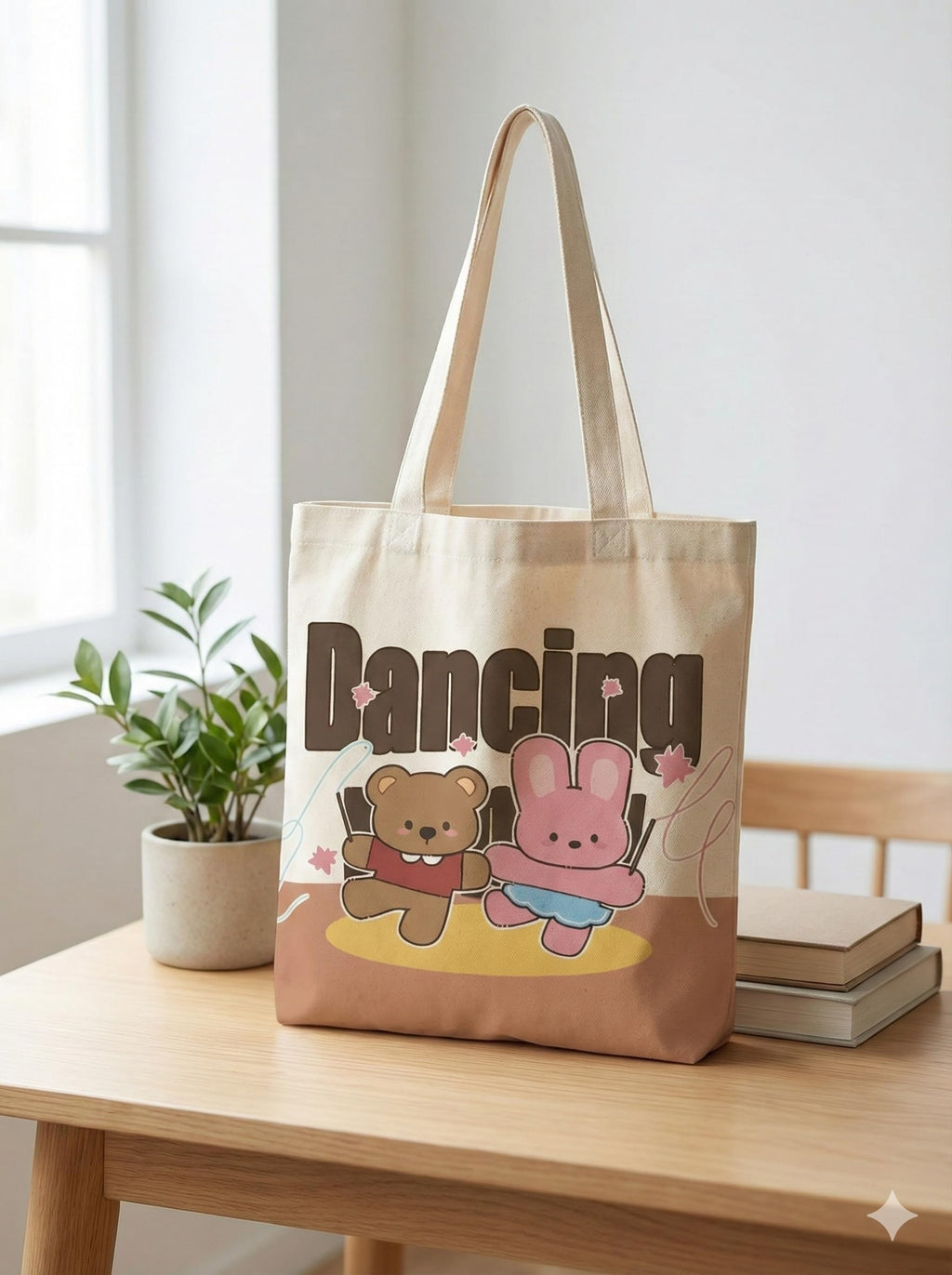 BAGILO Tote Bag for Women, Plain Tote Bag with Zipper, Reusable Multi-Purpose Cotton Bags for School/Gym/Shopping/Beach & Groceries, DIY Gift Bags, 13X15 (Style4)