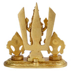 ARTVARKO Brass Tirupati Balaji Venkateshwara Idol Vishnu Chakra Namah Shankh Statue Murti Lord Srinivasa Pooja Vastu Religious Idol for Home Office Temple 5 Inch