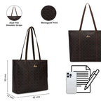 Lavie Women's Mono Neghan Monogram Print Tote Bag for Women | Tote Bag for Work | Ladies purse | Stylish Shoulder Bag | Gift for Women