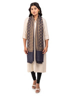 Naureen Women Pashmina Blend Zari Shawl, Warm and Soft, 40x80 inch