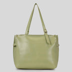 Carrylux Women's Soft PU Leather Tote Bag | Large Single Compartment Shoulder Handbag, Office, College & Casual | Pista Green
