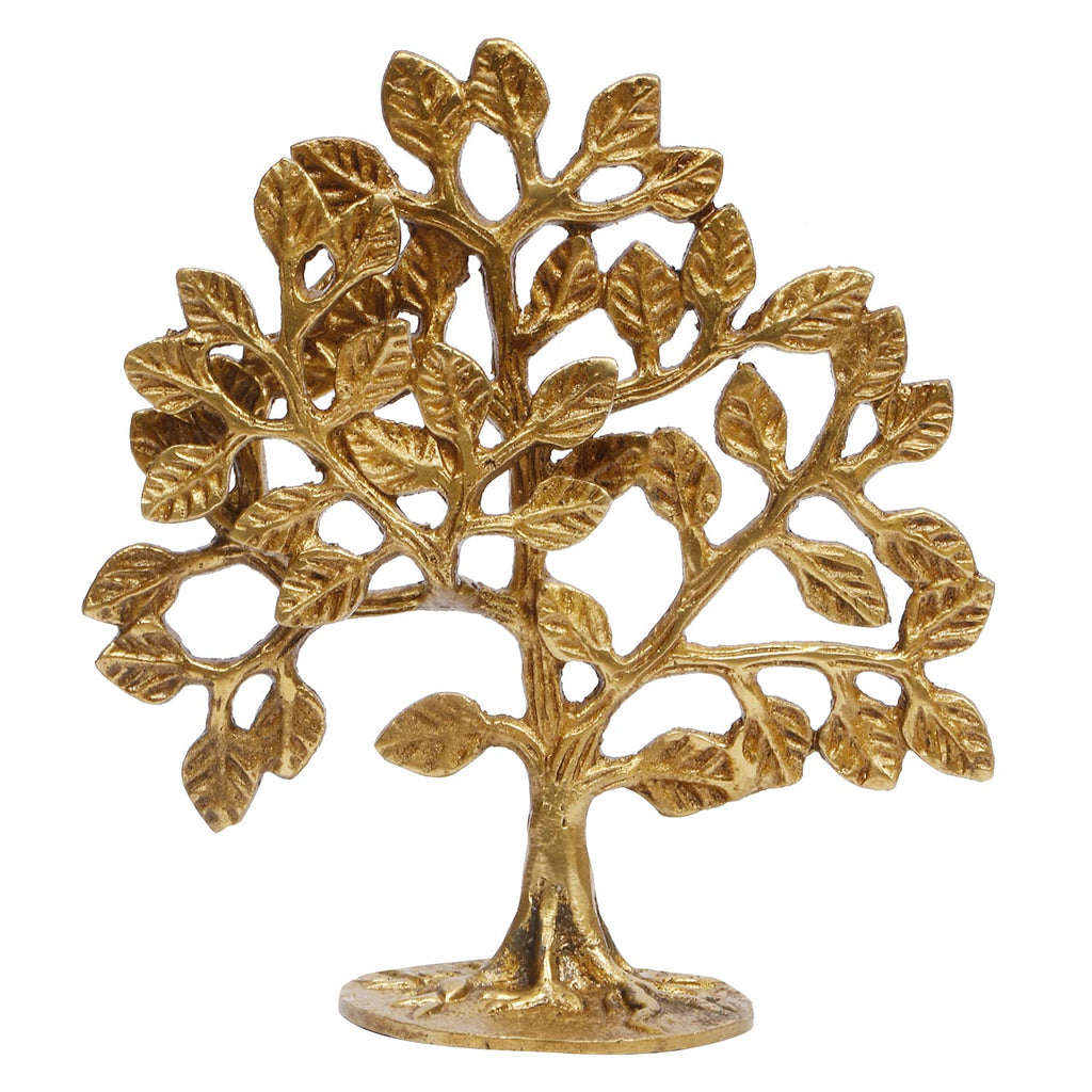 ARTVARKO Pure Brass Kalpavriksha Tree of Life Traditional Decorative Kalpavriksha Vastu Fengshui Decor Showpieces Gift for Table & Home Decor 6 Inches