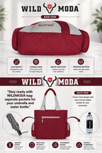 WILD MODA Kat Women Shoulder and Tote Bag (Maroon & Grey)