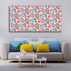 VIBECRAFTS Canvas Paintings for Living Room Drawing Room Decorative Paisley Canvas Wall Painting Fitted With Wooden Frame for Home | Office | Gift (PTVCH_2411)