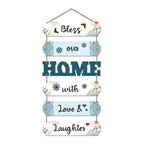 Artvibes Bless Our Home Wooden Wall Hangings Decor For Home | Bed Room | Decor Hanging Ornaments | Home Quotes Wall Hanging | Modern Decor Items | Wall Poster | Artworks Hangings | Gift (WH_6604N)