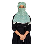 Switchon Female Cotton Innovative Scarf Hijab For Women With Closer 3 Inch Hook And Loop Tape For Size Adjustment For 12 Yrs And Above (Light_Green)