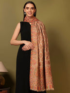 Pashmoda Women Gulraiz Kaani Wool Blend Kashmiri Shawl (Size: 40x80in, 101x203cm) RSS43