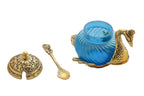 Prince Home Decor & Gifts Aluminum Oxidized Metal Golden Duck or Swan Spoon Holder (Gold)