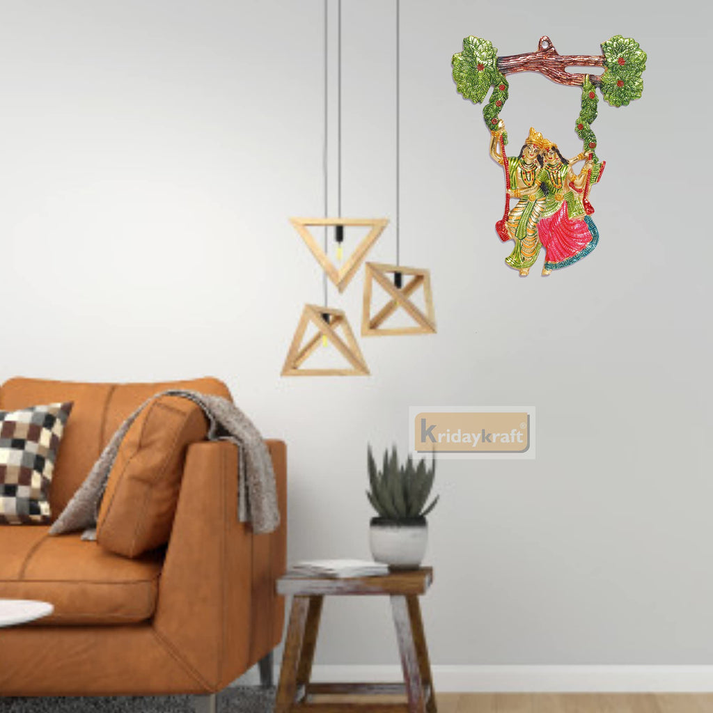 Prince Home Decor & Gifts Metal Religious Wall Hanging, Multicolour, 32 x 15 x 1.5 cm
