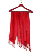 Chandwasia Viscose Scarf | For School College Travel Daily Outings Neck Styling Use | Viscose Fabric | Batik Design Stole Shawl Wrap | Men And Women All Season Accessory - Maroon