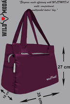 WILD MODA Women Womania Shoulder And Tote Bag For Ladies (Purple)