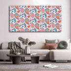 VIBECRAFTS Canvas Paintings for Living Room Drawing Room Decorative Paisley Canvas Wall Painting Fitted With Wooden Frame for Home | Office | Gift (PTVCH_2411)