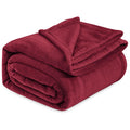 Cloth Fusion Nimbus 280 GSM Fleece Blanket, Maroon Red, Single 58x86 inches Kafalo
