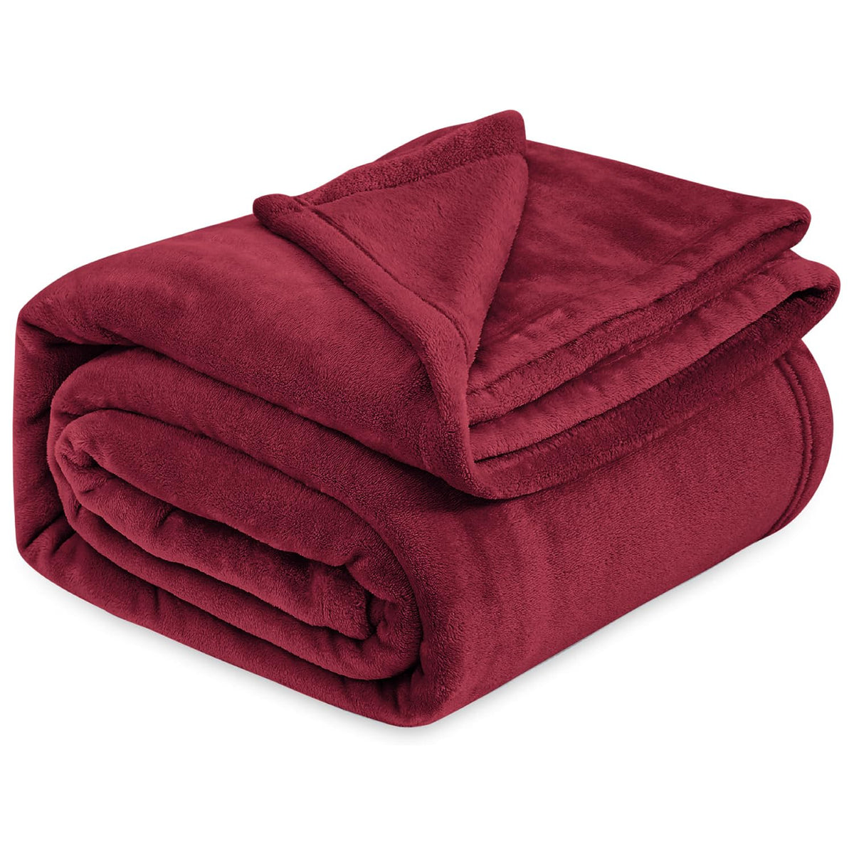 Cloth Fusion Nimbus 280 GSM Fleece Blanket, Maroon Red, Double 86x88 inches Kafalo
