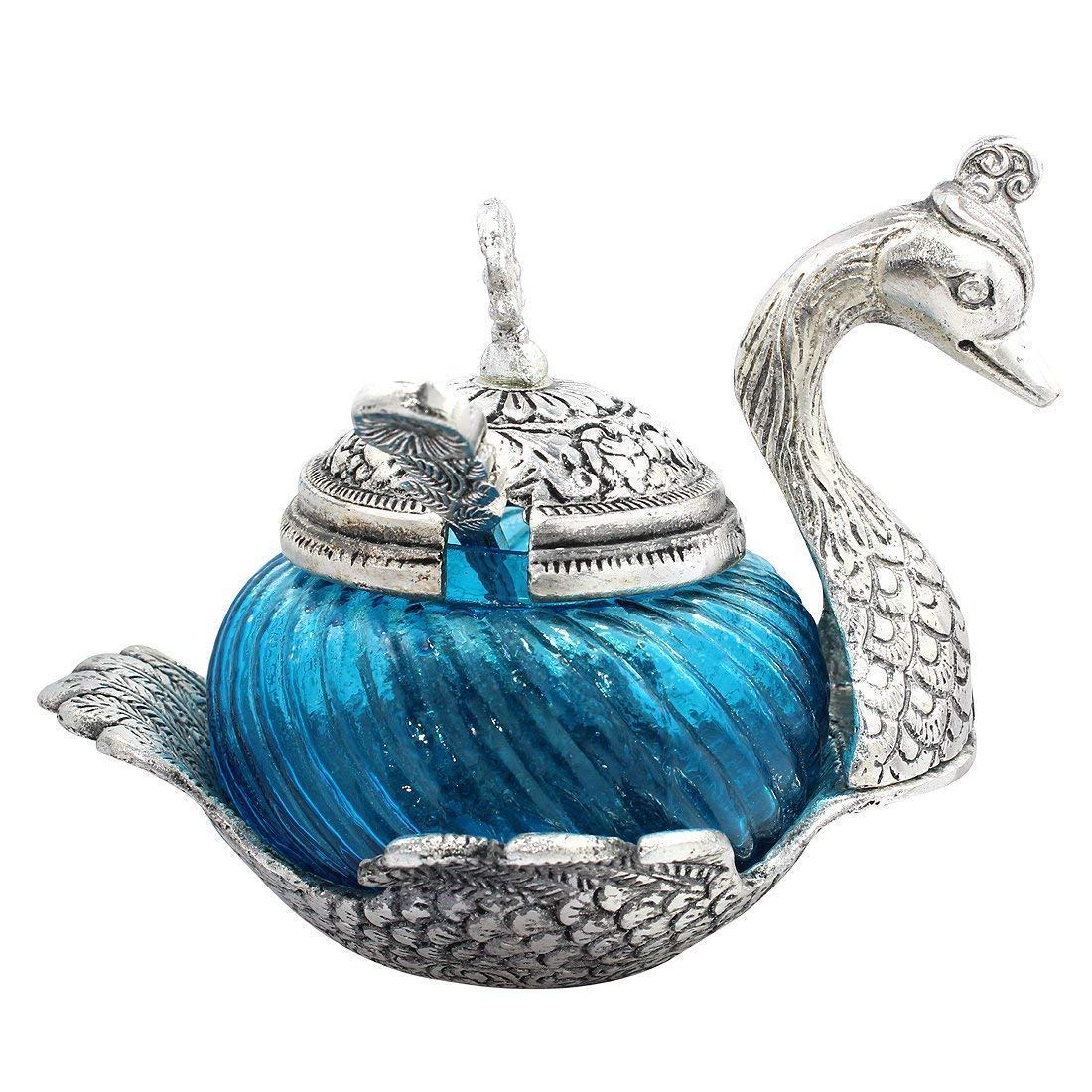 RCI Handicrafts Aluminum Duck Shape Mouth Freshener Bowl (10 x 10 x 10 cm, Silver)