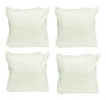 House of Quirk Polar Fleece Fabric Cushion Cover with Zipper Pack of 4 (White, 45 x 45 cm)