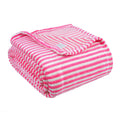 A Brand New - Umi Premium Plush AC Blanket - Lightweight Luxurious Soft Towel Flannel Blanket, Super Soft Cozy and Comfy for Couch - (Single - 139 x 228 CM, Pink & White)| TC - 200 Kafalo