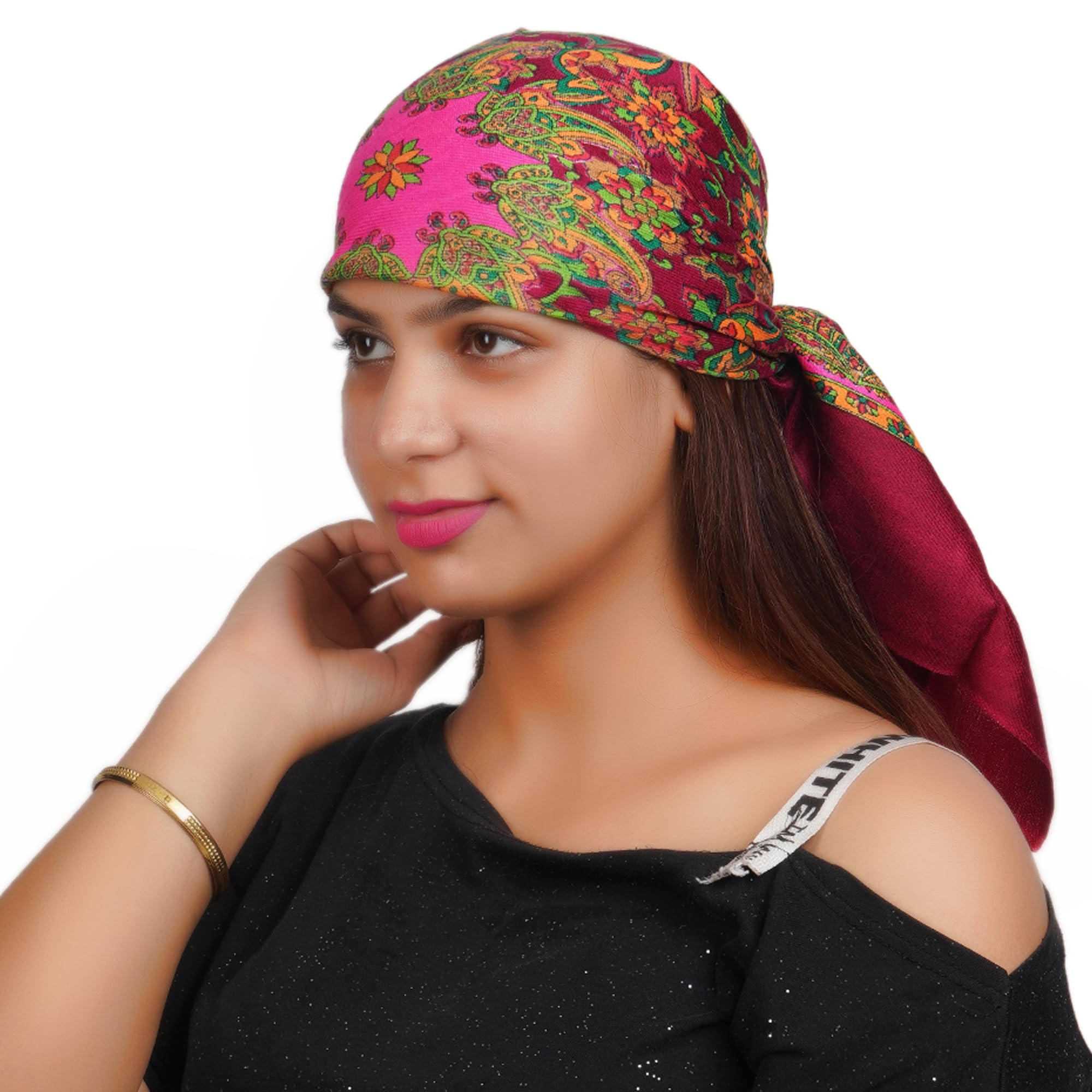 KETKAR Wool Wome Scarf for Winter, Cozy Warm for Winter_Pack Of 1,Maroon, For Female