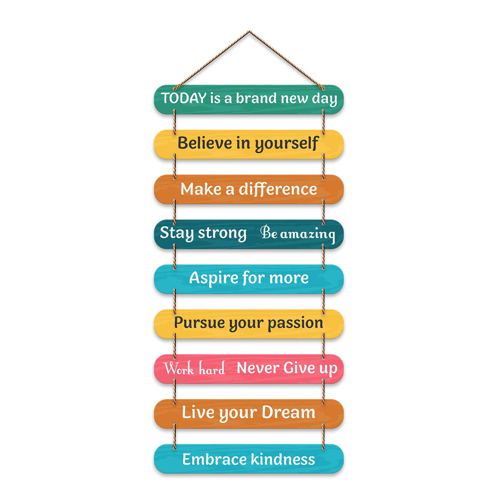 Artvibes Today Is New Day Wooden Wall Hanging for Home | Wall Design | Wall Poster | Quotes | Paintings | Craft For Everyone | Quote Gifts | Handcrafted | Bedroom | Living Room (WH_9311N)