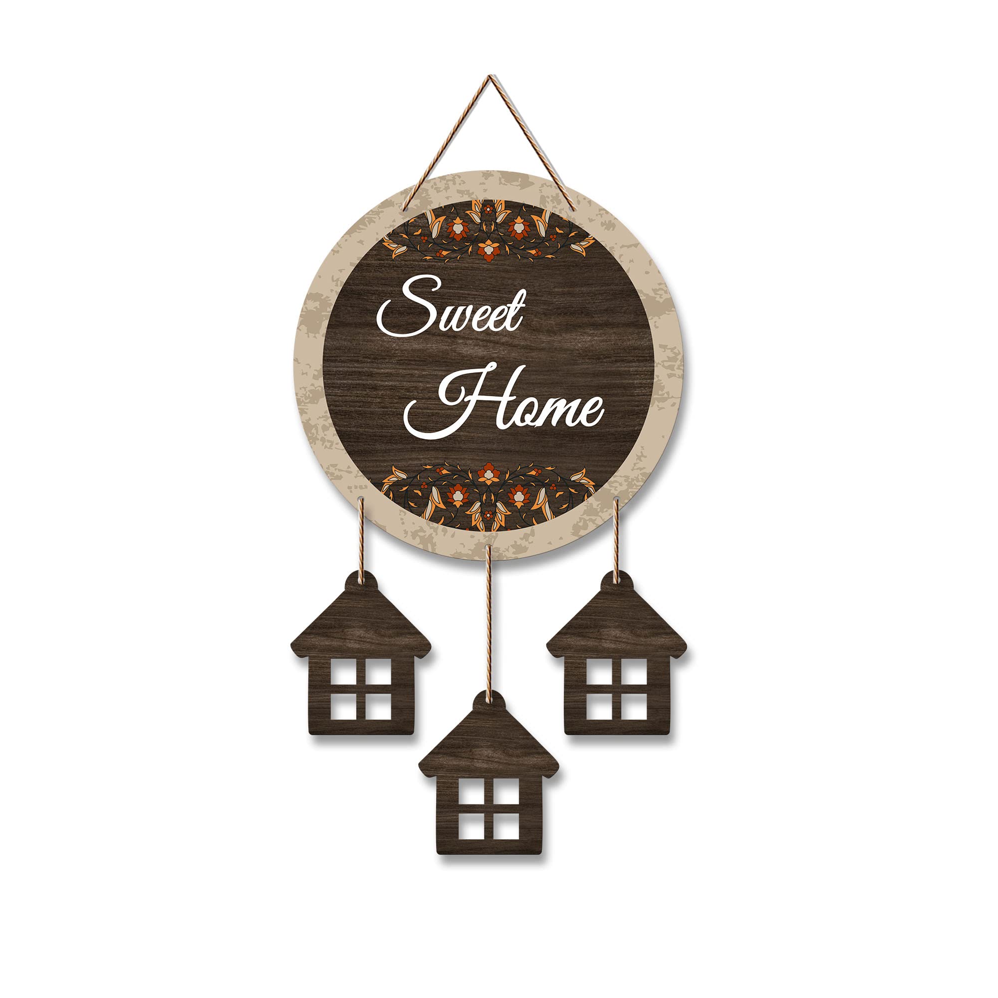 Artvibes Sweet Home Wooden Wall Hangings Decor For Home | Bed Room | Quotes Decor Item | Home Quotes Wall Hanging | Modern Decor Items | Wall Poster | Artworks Hangings | Unique Gift (WH_7209N)