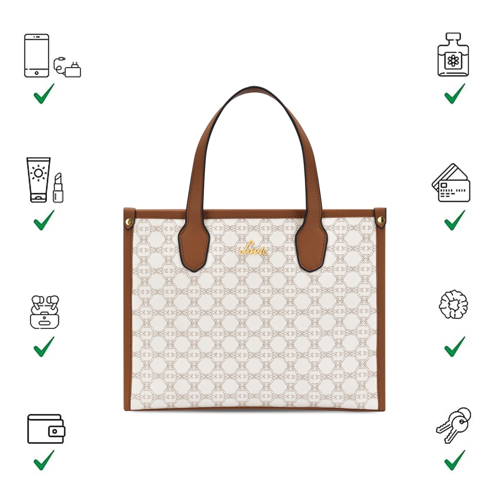 Lavie Women's Kelissa Satchel Handbag | Satchel Bag for Work | Ladies purse | Stylish Shoulder Bag | Gift For Women | Rakhi Gift for Sister