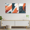 VIBECRAFTS Homcraft 3 Pieces Abstract Art Texture Canvas Wall Painting Fitted With Wooden Frame For Home | Office | Living Room | Gifts(PTVC3Pcs3_11506)
