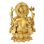 ARTVARKO Brass Ganesh Idol Statue Ganesha Vinayak Ganpati Bhagwan Home Entrance Décor Temple Puja Gift Height 12 Inch