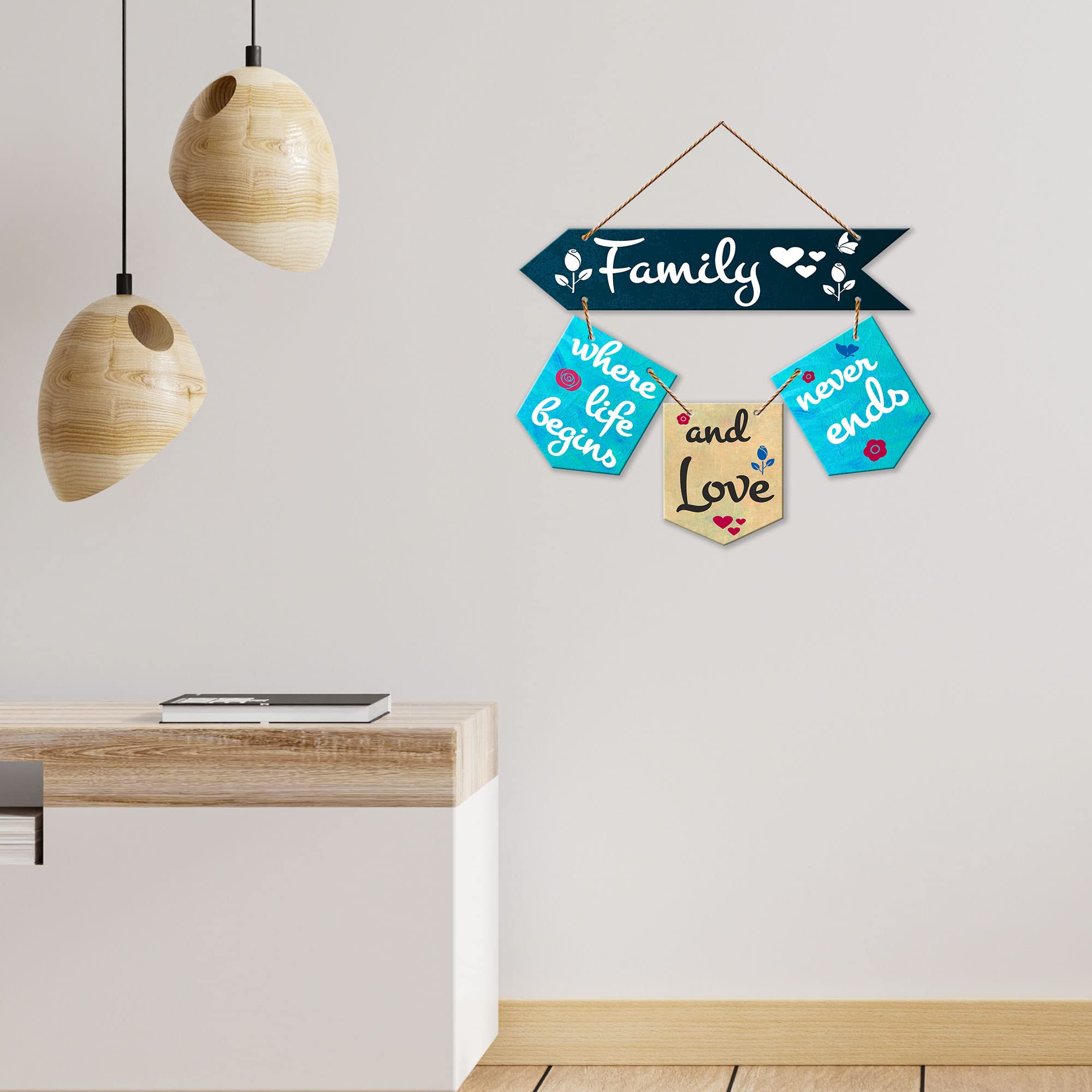 Artvibes Wall Hanging Home Decorative Wall Art for Living room | Bedroom | Gifts | Wall Hanger for Decoration | Modern Decor | Artwork | Wall Sculpture | Signs & PlaquesArt Print (WH_6409NR)