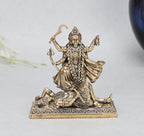 ARTVARKO Brass Kali MATA Murti Maha Kaali with Shiva Idol Adi Shakti Ma Mahakali Kalika Maa Statue 4 Inch