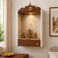 Crosscut Wooden wall Hanging mandir, Temple for Home and Office Pooja