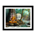 VIBECRAFTS Premium Wall Frame Painting of Peaceful God Buddha Digital Reprint Posters with Synthetic Wooden Frame Home, Office Decorative Gift Item(15 inch x 12 inch)(PFVC1Pcs2H_401)