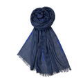 FAHABO Scarf Woman Voile Cotton Scarves with Rhinestone Embellishments | Hijab Scarf | Headscarf | Neck Scarf | Stoles | Wraps Size 71 L x 32 W (Deep Ocean Blue)