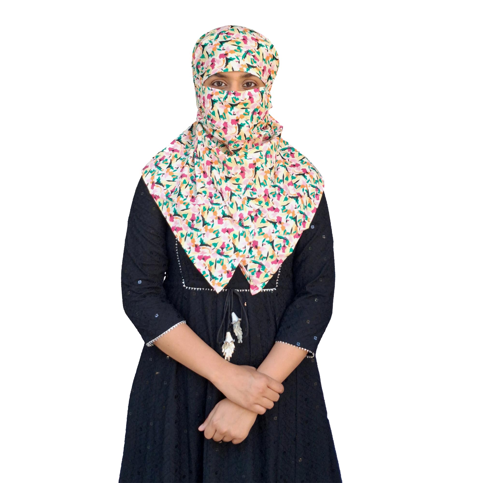 Switchon Rayon Anti Pollution Full face Scarf UV Sun Rays Protection Hijab scarf for women - Free Size (Multicolor)