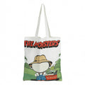 Fancyku Canvas Cartoon Doll Tote Bag for College and Daily Carry