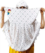PRACHARAN Fancy Stylish Printed Pattern Driving Cotton Scarf With Sun Protection Cover Face for Women and Girls (Chex Bandhani)