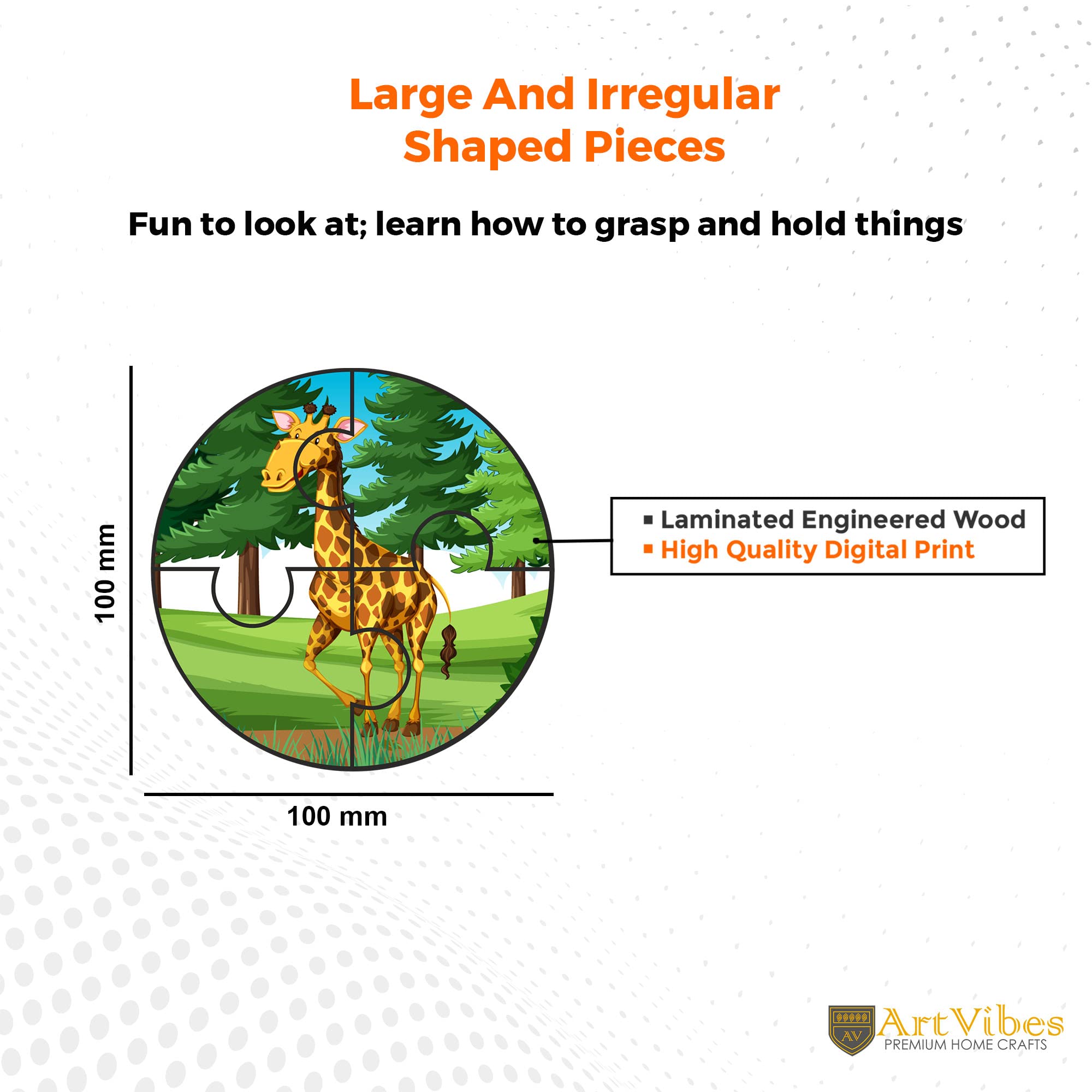 Artvibes Cute Animals Premium Wooden Puzzles for Kids | Jigsaw Puzzles for Kids Age 2-5 | 4 Piece Puzzles | Toddlers Wooden Puzzle (PZ_604N), Set of 6