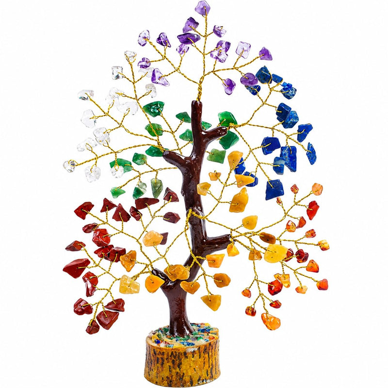 7 Chakra Crystal Bonsai, Tree of Life for Home Office Decor