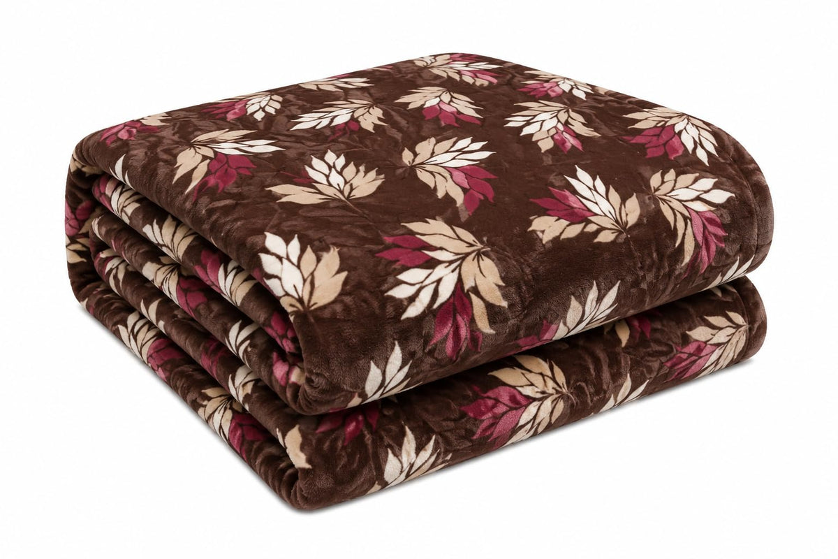 Gullivar Flannel AC Blanket (78x88 Inches)– 155 GSM (Brown) Kafalo