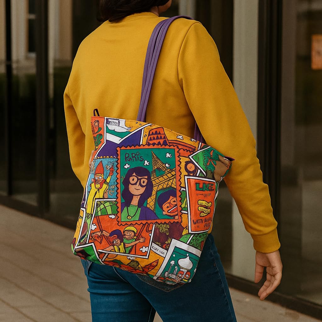 Chumbak Teal Live To Travel Tote Bag - Multicolour