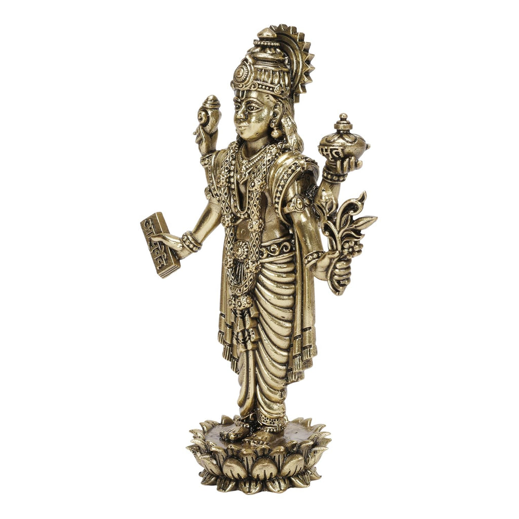 ARTVARKO Brass Superfine Dhanavantari Idol The Physician of Gods Dhanvantri Dhanwantri Statue 6 Inch