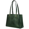 RICHSIGN LEATHER ACCESSORIES Full-Grain Natural Leather Top-Handle satchel Handbags & Shoulder tote Bags For Women (Dimension- L-13 X H-10 x W- 5 Inch | Weight- 0.8 KG / 800 GR (GREEN)