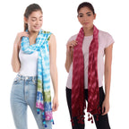 PALATT Cotton Scarf for Women | Lightweight Summer Stole for Women | Soft Breathable Ladies Scarf | Size 70 x 180 cm