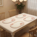 YELONA Leather Dining Table Placemats Set of 4 – Waterproof, Heat Resistant, Anti-Slip, Easy to Clean Table Mats for Dining Table, Kitchen & Home Décor (Peach Fuzz, 40 x 30 cm)