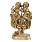ARTVARKO Brass Laxmi Vishnu Riding On Garuda Lakshmi Narayan Sculpture Decorative Idols Statue for Home Décor Mandir Pooja Temple Gift 8.5 Inch.