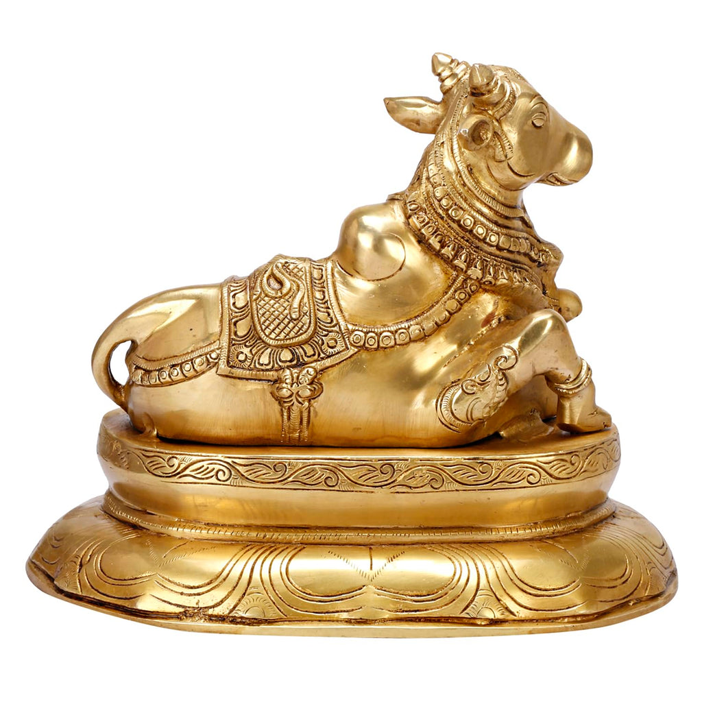 SVARUP Brass Shiva Parvati Shiv Parivar Shankar Bhagwan Ganesh Family Murti Idol Statue Sculpture Gold Color Height 12 Inches