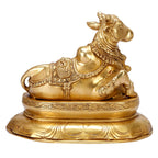 SVARUP Brass Shiva Parvati Shiv Parivar Shankar Bhagwan Ganesh Family Murti Idol Statue Sculpture Gold Color Height 12 Inches