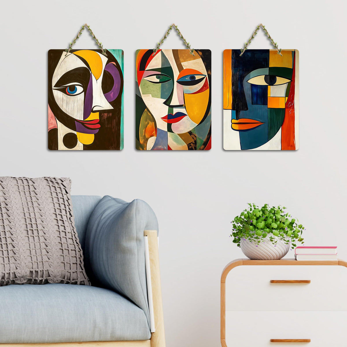 Artvibes Picasso Art Wall Hanging Home Decorative Wall Art for Living room | Bedroom | Gifts | Wall Hanger for Decoration | Modern Decor | Artwork | Wall Sculpture | Signs & Plaques (WH_96155N)