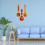 Artvibes Ancient Egyptian Tribal Art Decorative Wall Art MDF Wooden Wall Hanger for Living Room | Printed Wall Decoration | Graphic Artwork | Wall Poster | Scenery | Unique Gift (WH_5008N), Set of 3