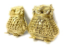 Craft Triangle Brass Dokra/Dhokra Artwork of an Owl for Home Decor | Handcrafted Art Work, Traditional Home Decor (Golden, 50 X 15 X 55 Mm)